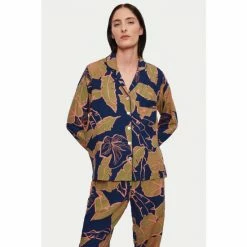 Jigsaw Blue Palm Leaf Modal Pyjamas -Jigsaw store unnamed file 1561