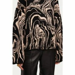 Jigsaw Rock Swirl Black Turtle Neck Jumper 5 Jigsaw Rock Swirl Black Turtle Neck Jumper -Jigsaw store unnamed file 159