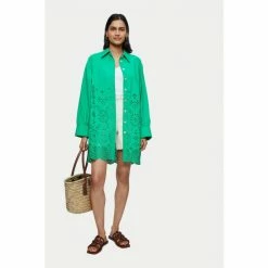 Jigsaw Green Broderie Shirt -Jigsaw store unnamed file 1619