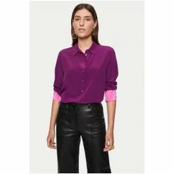 Jigsaw Purple Contrast Cuff Silk Shirt 4 Jigsaw Purple Contrast Cuff Silk Shirt -Jigsaw store unnamed file 1641