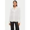 Jigsaw Cotton Cuff White Silk Shirt