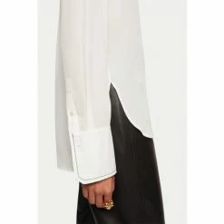 Jigsaw Cotton Cuff White Silk Shirt -Jigsaw store unnamed file 1651