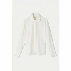 Jigsaw Cotton Cuff White Silk Shirt -Jigsaw store unnamed file 1652