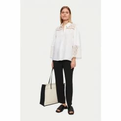 Jigsaw White Lillia Broderie Shirt -Jigsaw store unnamed file 1679