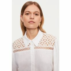 Jigsaw White Lillia Broderie Shirt -Jigsaw store unnamed file 1680
