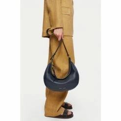 Jigsaw Blue Melbury Leather Soft Bag -Jigsaw store unnamed file 1695