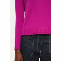 Jigsaw Pink Cashmere V-Neck Jumper -Jigsaw store unnamed file 170