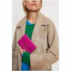 Jigsaw Pink Mia Envelope Leather Pouch -Jigsaw store unnamed file 1706