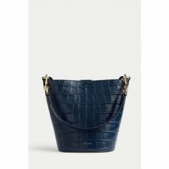 Jigsaw Blue Kenton Croc Leather Bag