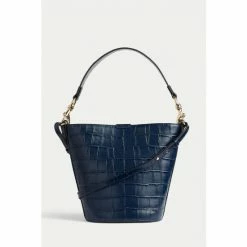 Jigsaw Blue Kenton Croc Leather Bag -Jigsaw store unnamed file 1709