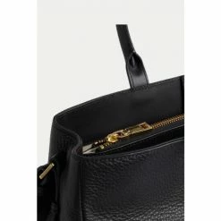 Jigsaw Adela Pebble Leather Black Tote Bag -Jigsaw store unnamed file 1718