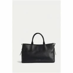 Jigsaw Adela Pebble Leather Black Tote Bag -Jigsaw store unnamed file 1720