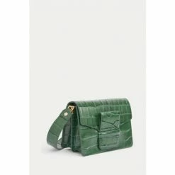 Jigsaw Green Ada Croc Cross-Body Bag -Jigsaw store unnamed file 1723