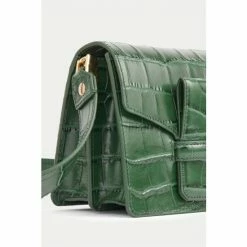 Jigsaw Green Ada Croc Cross-Body Bag -Jigsaw store unnamed file 1724