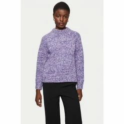 Jigsaw Purple Lambswool Moulinee Jumper -Jigsaw store unnamed file 175