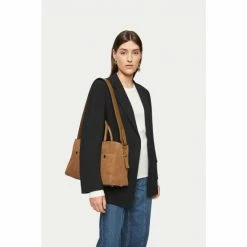 Jigsaw Adela Brown Suede Tote Bag 4 Jigsaw Adela Brown Suede Tote Bag -Jigsaw store unnamed file 1753
