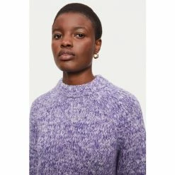 Jigsaw Purple Lambswool Moulinee Jumper -Jigsaw store unnamed file 177