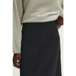 Jigsaw Navy Bias Midi Slip Skirt -Jigsaw store unnamed file 1772