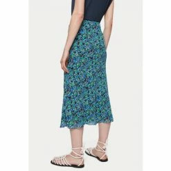 Jigsaw Blue Vintage Poppy Midi Skirt -Jigsaw store unnamed file 1775