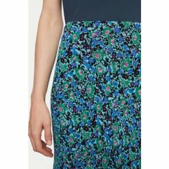 Jigsaw Blue Vintage Poppy Midi Skirt -Jigsaw store unnamed file 1778