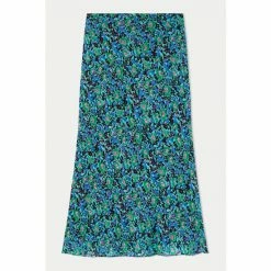 Jigsaw Blue Vintage Poppy Midi Skirt -Jigsaw store unnamed file 1779