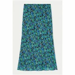 Jigsaw Blue Vintage Poppy Midi Skirt -Jigsaw store unnamed file 1780