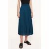 Jigsaw Blue Recycled Satin Midi Skirt