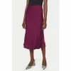 Jigsaw Purple Satin Bias Midi Skirt