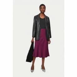 Jigsaw Purple Satin Bias Midi Skirt -Jigsaw store unnamed file 1786