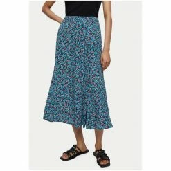 Jigsaw Blue Vintage Ditsy Midi Skirt -Jigsaw store unnamed file 1794