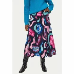 Jigsaw Pink Agate Gem Midi Skirt