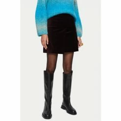 Jigsaw Red Velvet Mini Skirt