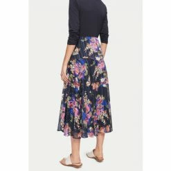 Jigsaw Blue Wild Rose Midi Skirt -Jigsaw store unnamed file 1819