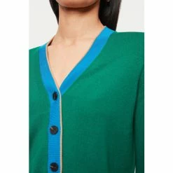 Jigsaw Green Merino V-Neck Cardigan -Jigsaw store unnamed file 1867