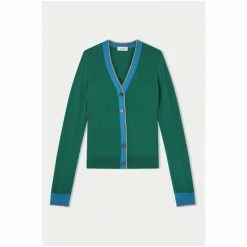 Jigsaw Green Merino V-Neck Cardigan -Jigsaw store unnamed file 1870