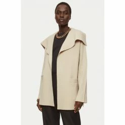 Jigsaw Natural Milano Drape Collar Cardigan