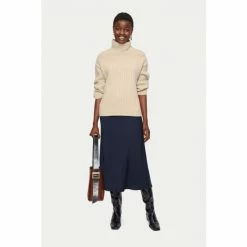 Jigsaw Cream Soft Wool Rib Jumper -Jigsaw store unnamed file 188