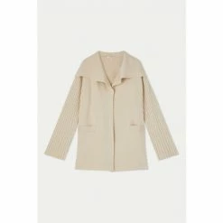 Jigsaw Natural Milano Drape Collar Cardigan -Jigsaw store unnamed file 1881