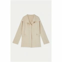 Jigsaw Natural Milano Drape Collar Cardigan -Jigsaw store unnamed file 1882