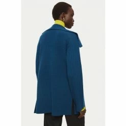 Jigsaw Blue Milano Drape Collar Cardigan -Jigsaw store unnamed file 1884
