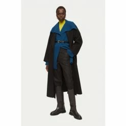 Jigsaw Blue Milano Drape Collar Cardigan -Jigsaw store unnamed file 1886