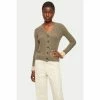 Jigsaw Green Merino Cashmere Rib V Cardigan