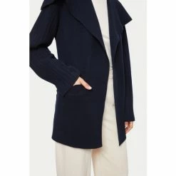 Jigsaw Blue Milano Drape Collar Cardigan -Jigsaw store unnamed file 1905
