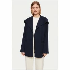 Jigsaw Blue Milano Drape Collar Cardigan -Jigsaw store unnamed file 1906