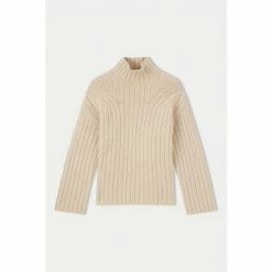Jigsaw Cream Soft Wool Rib Jumper -Jigsaw store unnamed file 191