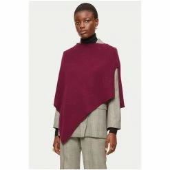 Jigsaw Red Wool Cashmere Blend Poncho -Jigsaw store unnamed file 1916