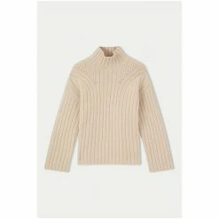 Jigsaw Cream Soft Wool Rib Jumper -Jigsaw store unnamed file 192