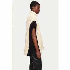 Jigsaw Cream Merino Rib Tabard Poncho -Jigsaw store unnamed file 1925