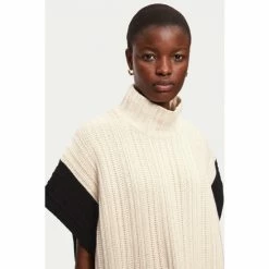 Jigsaw Cream Merino Rib Tabard Poncho -Jigsaw store unnamed file 1927