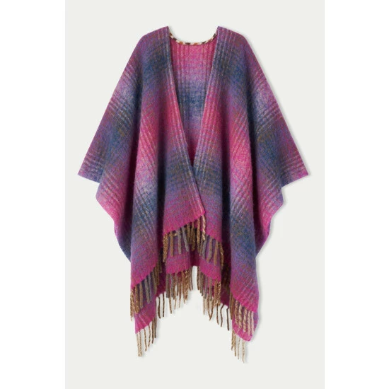 unnamed-file-1931.jpg Jigsaw Pink Wool Check Blanket Poncho -Jigsaw store unnamed file 1931